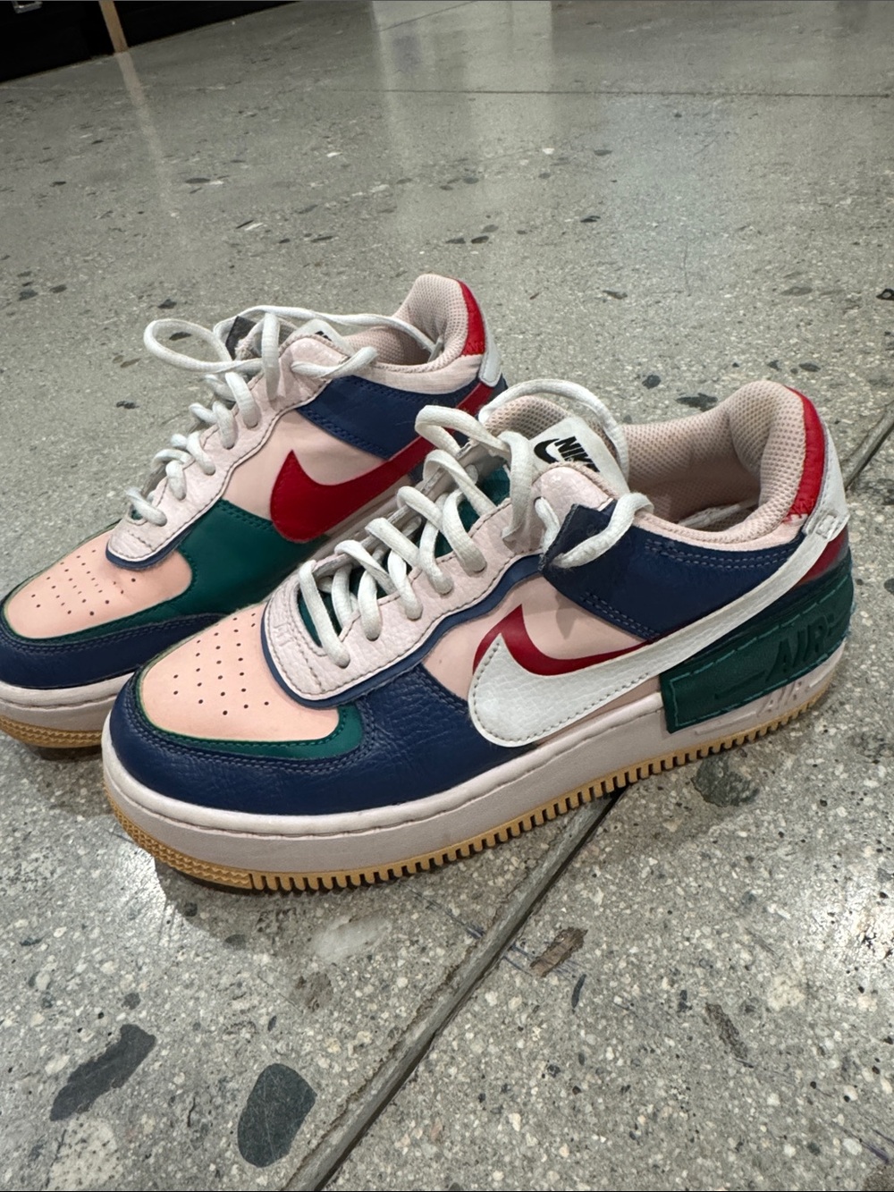 Nike Air Force 1 Multi-Color Leather Low-Top Sneakers